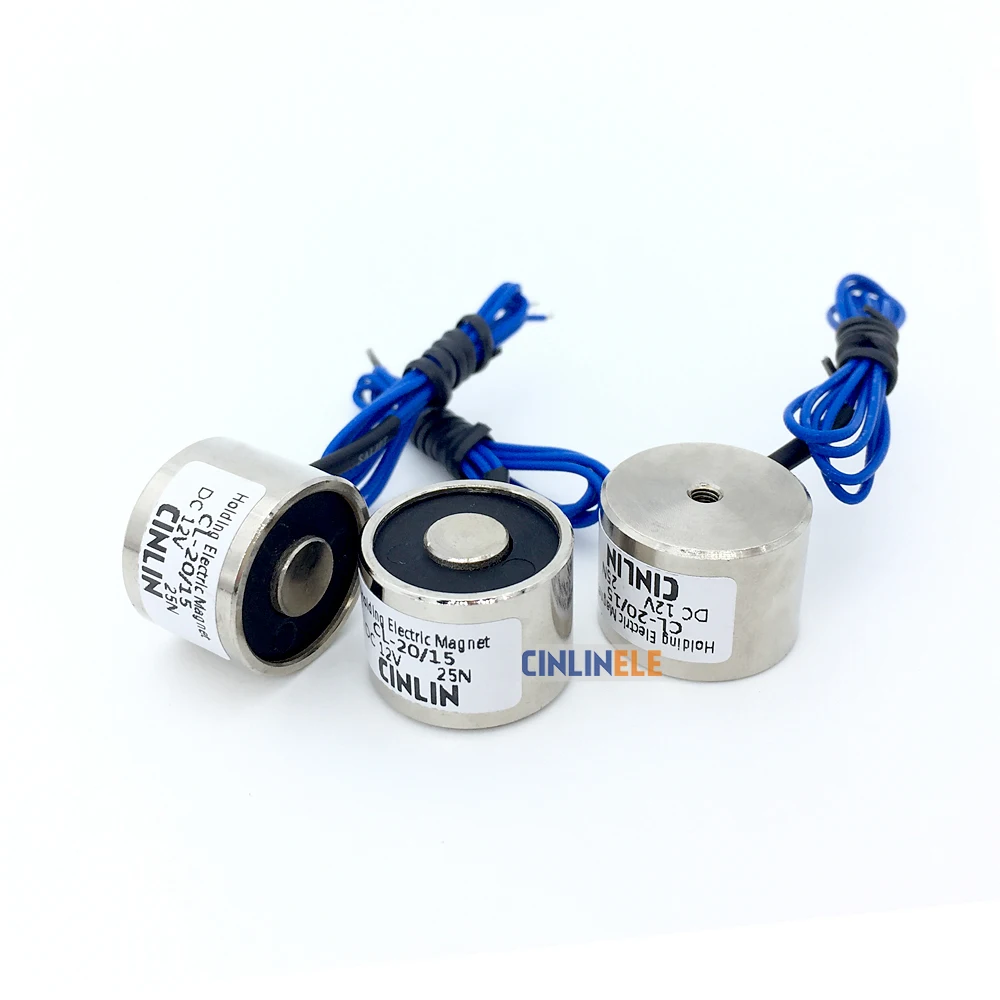 Электромагнитный присоска D20mm * H15mm 2 5 кг/25N удерживающий Электрический магнит
