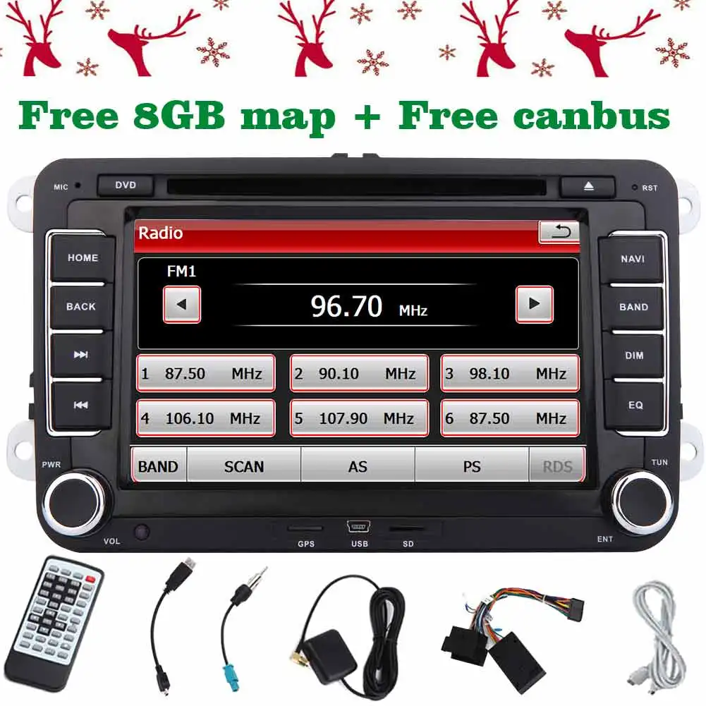 Excellent Eincar Car DVD Player Radio Gps Stereo for VW Volkswagen SKODA GOLF 5 Golf 6 POLO PASSAT B7 T5 CC JETTA TIGUAN TOURAN 2 din 4