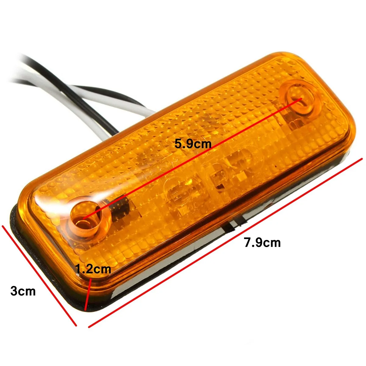 

1PCS 4 LED Side Marker Light Indicator Lamp Bus Truck Trailer Lorry Caravan 10~30V E8