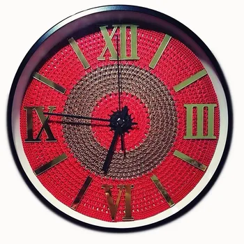 

New 3D Wall Clock Silk Crocheted Dial Duvar Saati Handmade Silent Movement Wall Clock Modern Design Wall Watch For Living Room