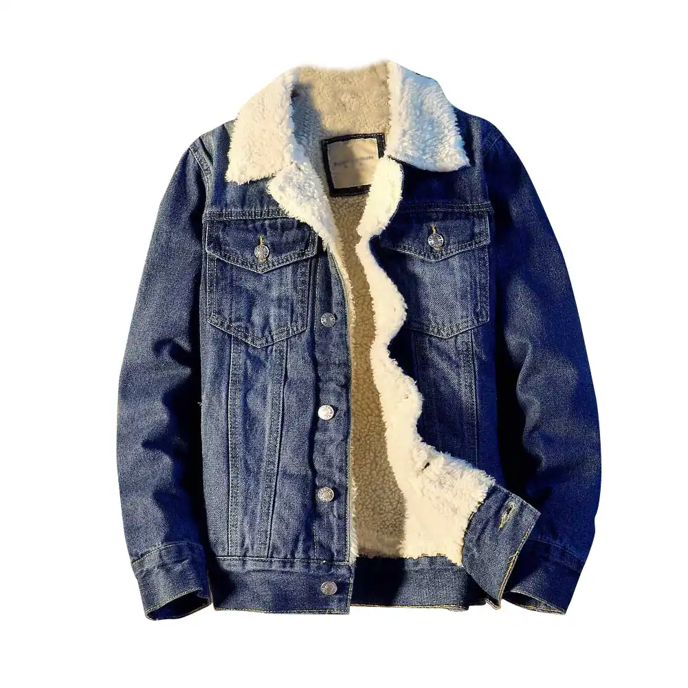 jean jacket with fuzzy inside