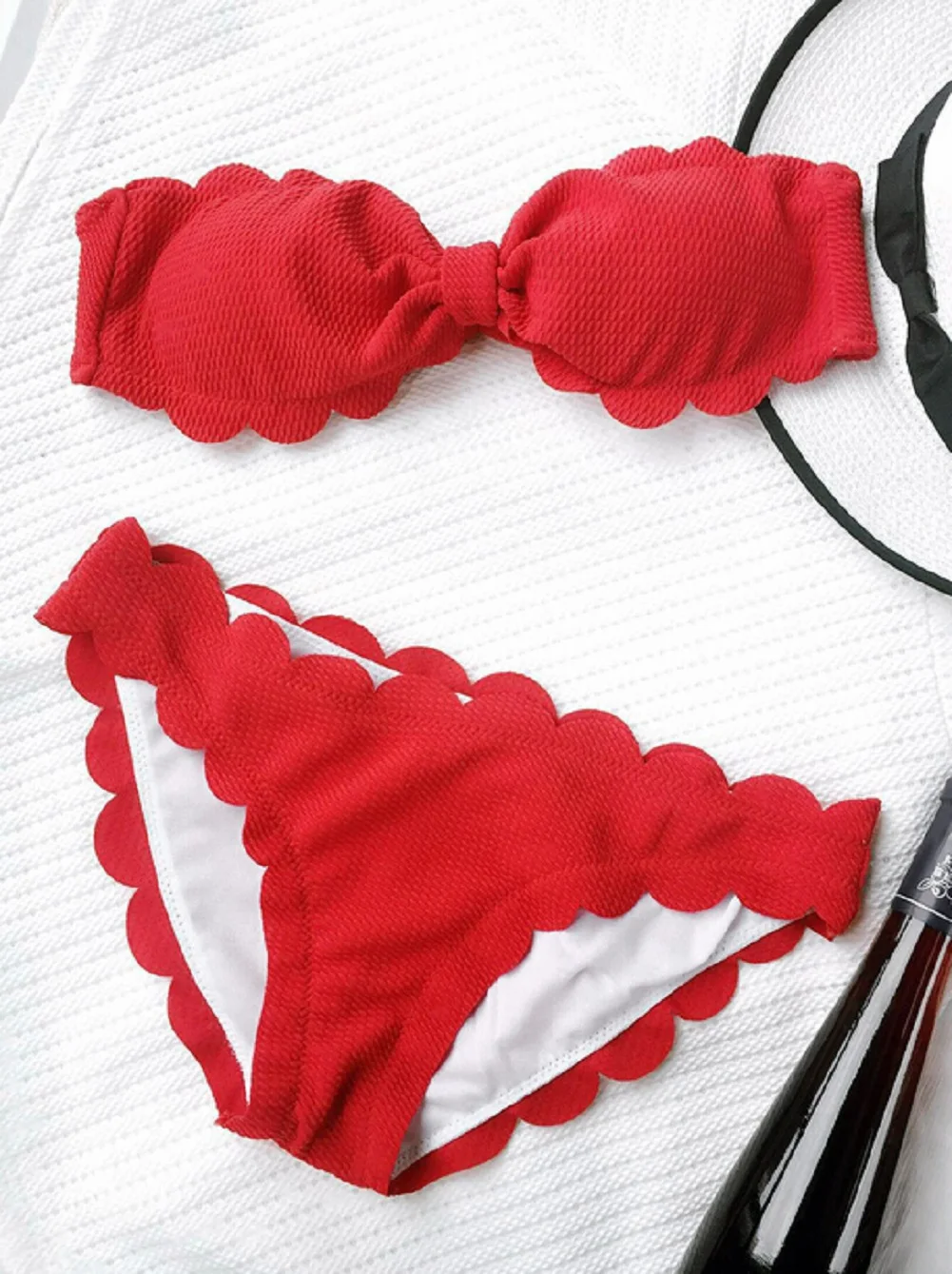 

Women Swimwear Push Up Padded Bra Solid Simple New 2018 Bikini Sets Swimsuit Bathing Beachwear 2018