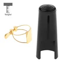 Tooyful Alto Saxophone Sax Mouthpiece Ligature with Cap Wind Woodwind Instrument Parts