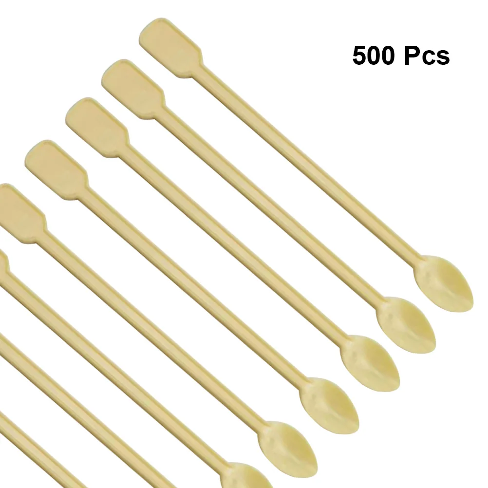 

500Pcs Coffee Spoons Plastic Food Grade Disposable Tea Spoons Stir Swizzle Sticks Coffee Stirrers for Bar Kitchen Restaurant