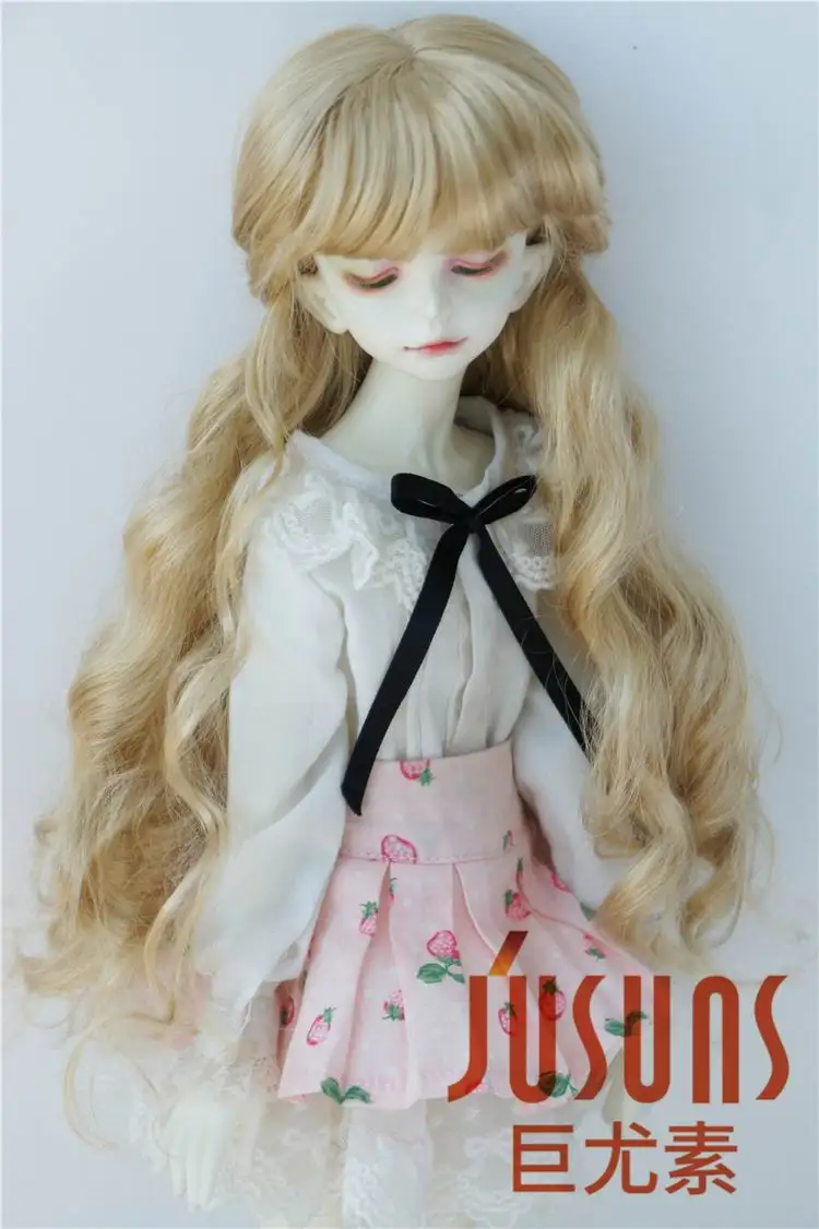 JD417 1/6 1/4 1/3 довольно длинный курчавый BJD синтетический мохеровый парик YOSD MSD SD
