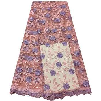 

African Lace Fabric 2019 High Quality Embroidered Nigerian Laces Fabrics French Tulle Lace Fabric For Wedding Party Dress