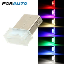 Светодиодный светильник для автомобиля, декоративная лампа Mini USB, автомобильный стиль, внутреннее освещение, окружающая лампа, универсальное аварийное освещение