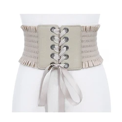 Fashion Cummerbunds Stretch Belt Lace Up Tassels Elastic Buckle Wide Dress Corset Waistband Bandage Shirts Belts Brown Leather Fashion Cummerbunds Stretch Belt Lace Up Tassels Elastic Buckle Wide Dress Corset Waistband Bandage Shirts Belts Brown Leather