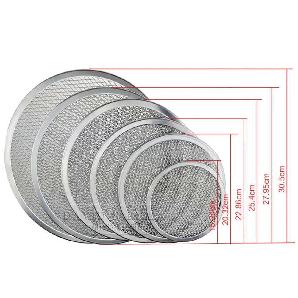 Professional Round Pizza Oven Baking Tray Barbecue Grate Nonstick Mesh Net