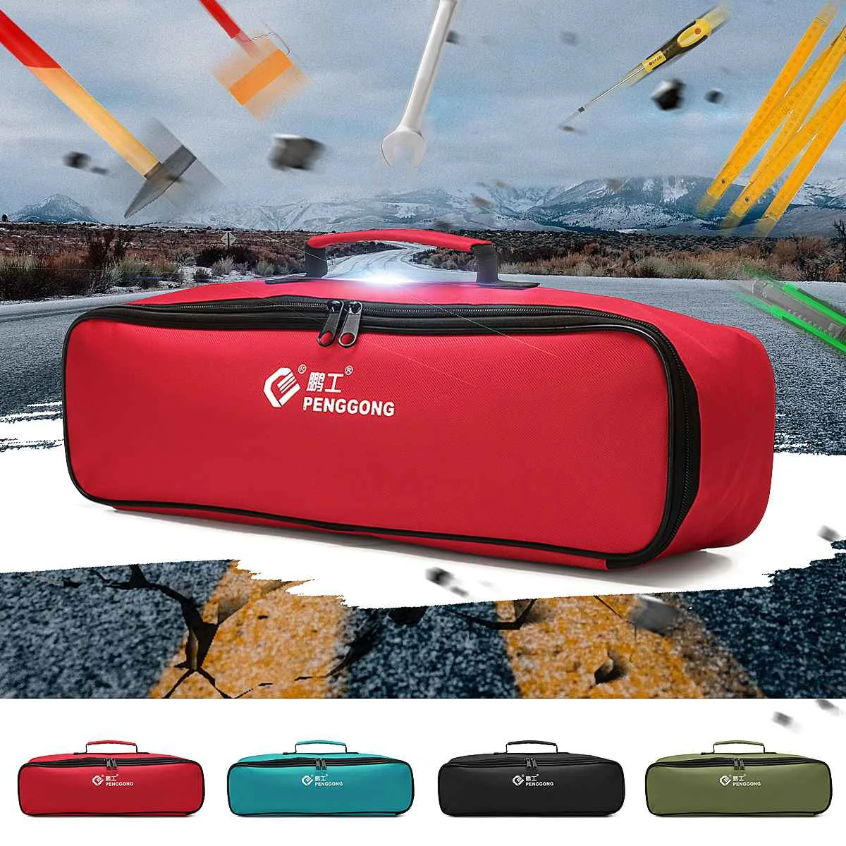 

Portable Waterproof Canvas Storage Hand Tool Bag Electrician Plumber Storage Tool Screws Drill Bit Tool Organizer Pouch Case
