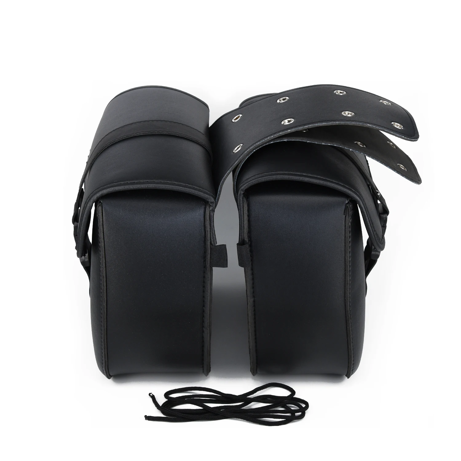 

Black 1 Pair of Motorcycle PU Leather Side Saddle Bags Tool For Harley Honda