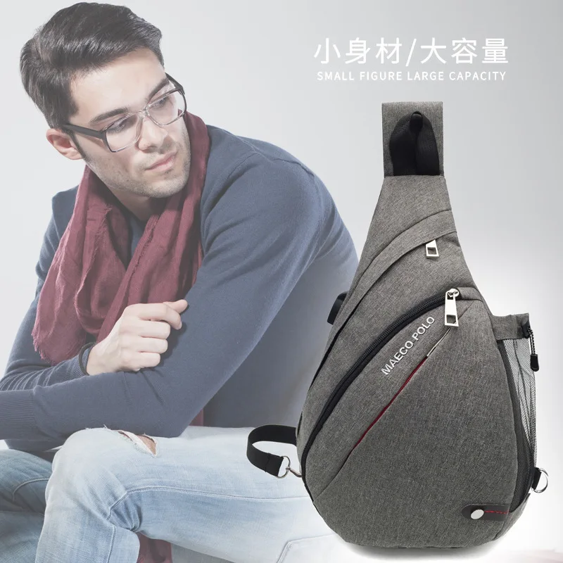 

NPASON 2019 Trade New Pattern Korean Lovers Canvas Package Outdoors Leisure Time Motion USB Charge Man Single Shoulder Satchel