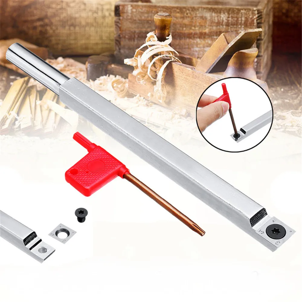 

Wood Turning Tool 195mm Carbide Tip Chisel 14Square Arbor DIY Wood Rotary Cutter