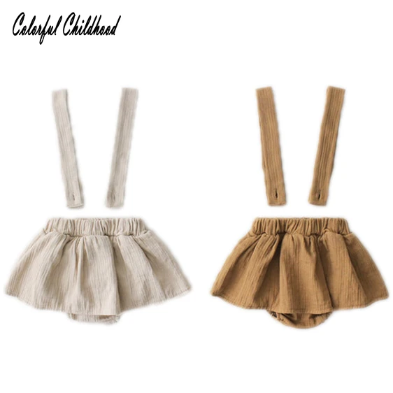 

2018 New Born Baby Girl Clothes Summer Sleeveless Linen Rompers Suspender Skirt bodysuit Infant Toddler Outfit Kids dress romper