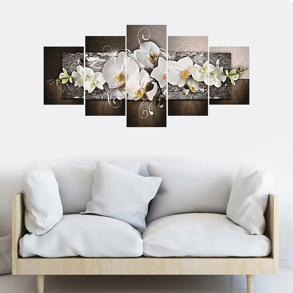 

HUACAN Scenery Hobby And Handicraft Diamond Mosaic Sale 5pcs Diamond Painting With Square Stones Flower Diamond Embroidery Sale