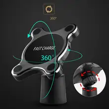 10 Вт магнитное Qi Беспроводное зарядное устройство держатель на вентиляционное отверстие автомобиля Приборная панель Подставка для samsung Беспроводная зарядка автомобильный держатель телефона для iPhone XR