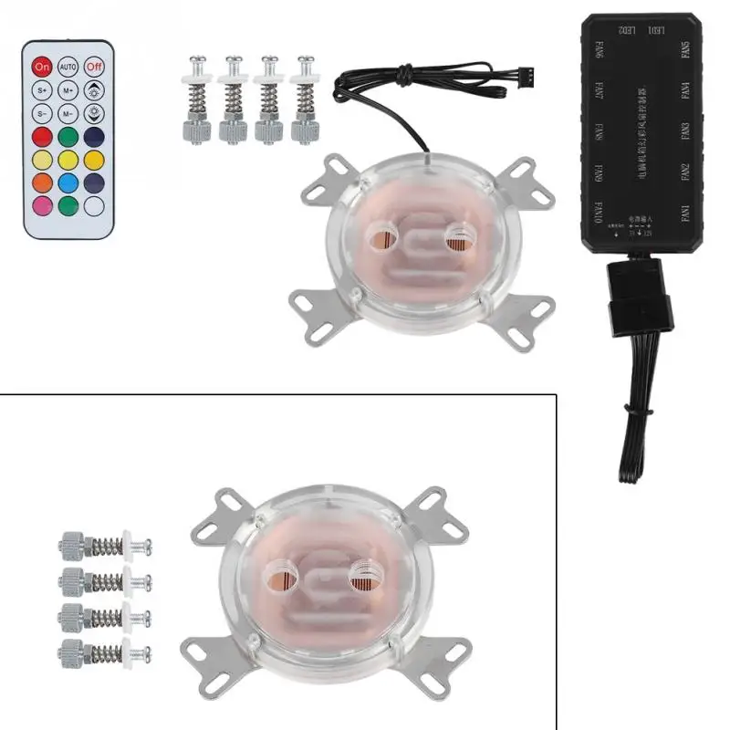

Round Water Cooling Block Fast Heat Dissipation G1/4 Water Cooling Waterblock for AM2/AM3/AM4 2019new