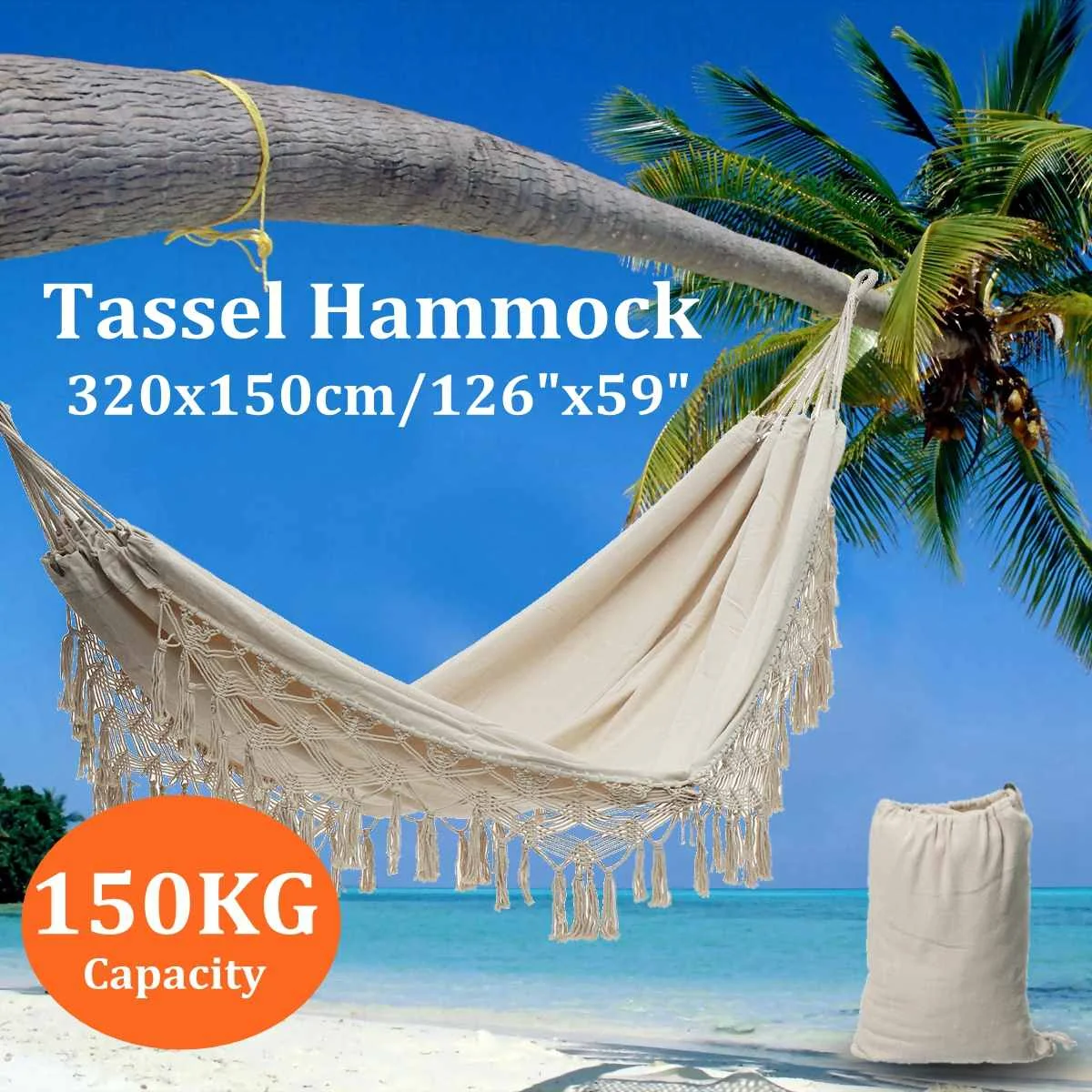 

Single Double Hammock bed Outdoor Backpacking Travel Survival Hunting Sleeping Bed Portable Garden Sports Home Swing