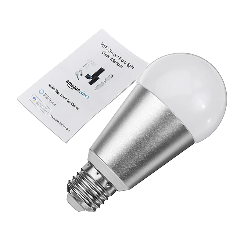 

ARILUX E27 7W RGBW WiFi APP Control High Quality Smart Light Bulb Work with Alexa Google Home AC110-24V