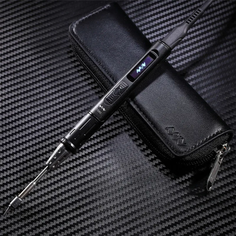 

MINI TS80 Digital OLED USB Type-C Programable Soldering Iron Station Solder Tool Built-in STM32 Chip