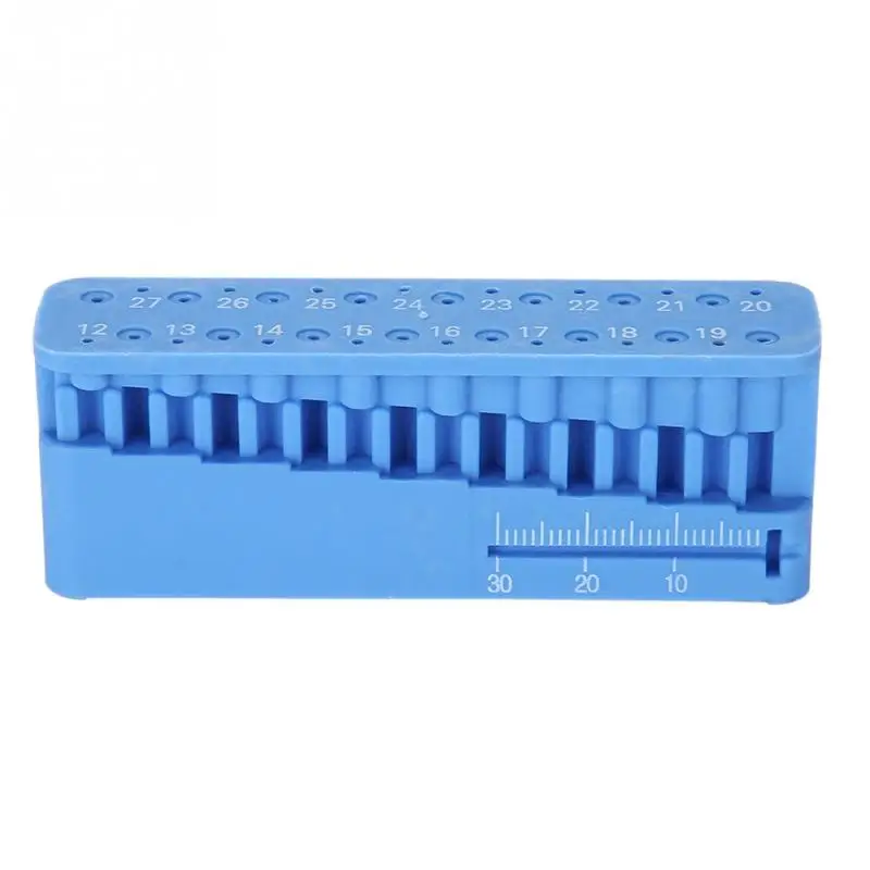 1 шт. пластиковые стоматологические мини эндотонические измерения Autoclavable Эндодонтический блок файлов Стоматологический Инструмент Линейка синий 87x32x20 мм