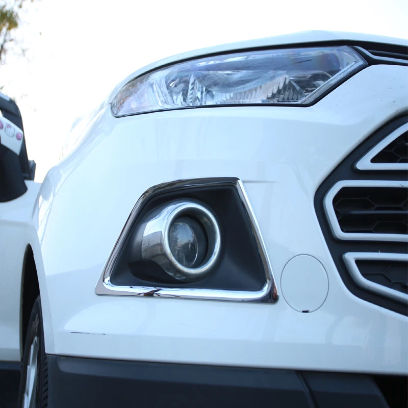 Жеребенок сжигание ABS Хромовая автомобильная пленка головы противотуманных фар фары крышка Накладка Стикеры для Ford Ecosport 2013 аксессуары