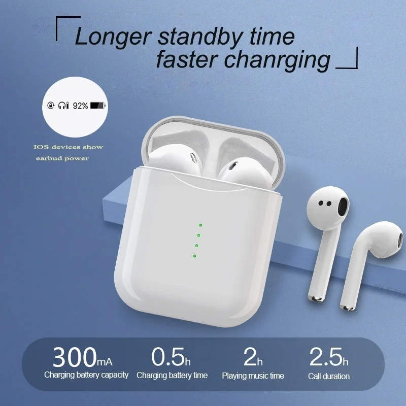 

Headphones TWS Wireless Bluetooth 5.0 Headset Pop-Ups Window Ultra-Light Wireless Touch Stereo In-Ear Earphones For IOS Android
