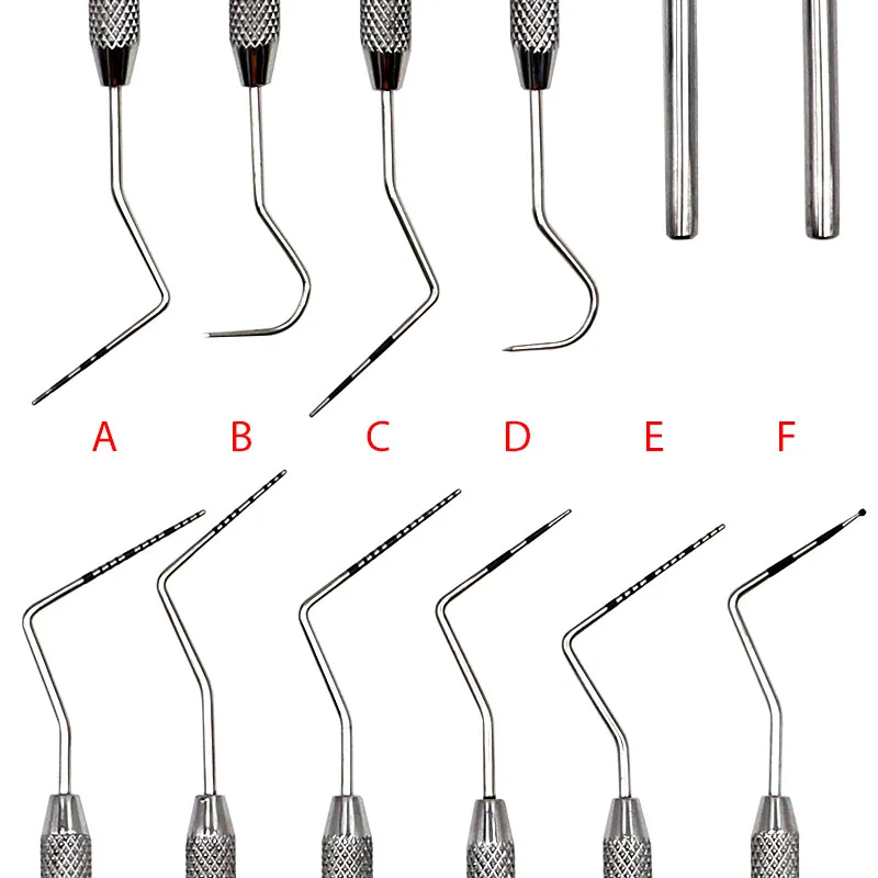 

6pcs Dental Stainless Steel Periodontal probe with Scaler Explorer Instrument Tool Endodontic Scaler Dental Tool Kit