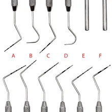 6pcs Dental Stainless Steel Periodontal probe with Scaler Explorer Instrument Tool Endodontic Scaler Dental Tool Kit periodontal diseases