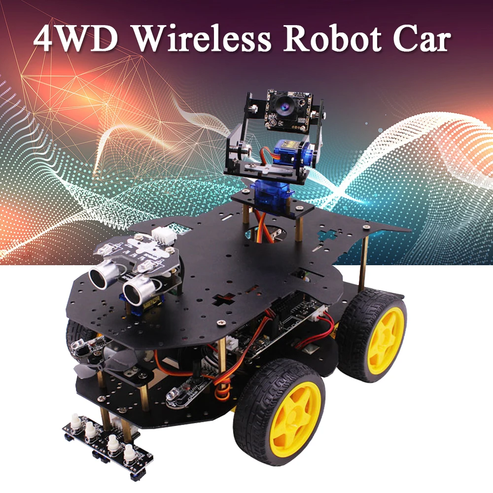 4WD  Wireless WIFI Video Smart Robot Car Kit Support Programming/bluetooth 4.0  Free reassembly Robot Car