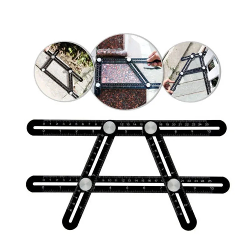 

flaxible Universal Angularizer Ruler Multi Angle Measuring Tool Ultimate Black Template aluminum alloy multi-angle ruler