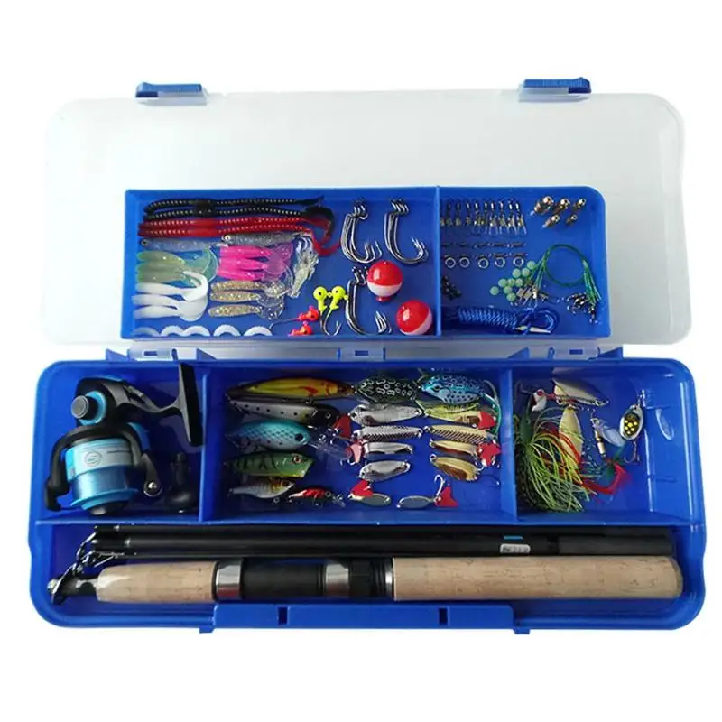 

127pcs/box Rod Combo Portable Telescopic Fishing Rod Reel Combo Full Kit Set Gear Set with Fishing Rod Pole Lines Lures