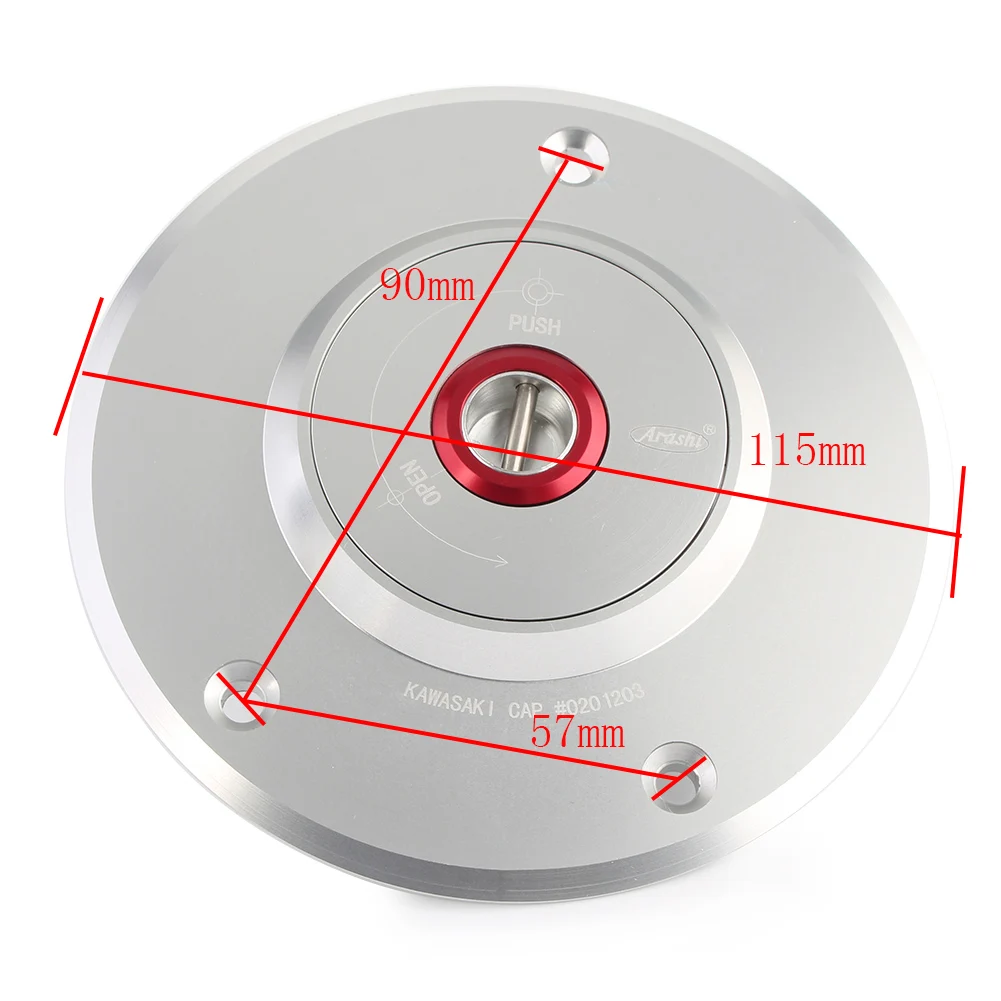CNC топливный наполнитель крышка бензобака крышка w/ключ для Kawasaki Z750 Z1000 ZRX1200 ZX10R ZX6R ZX6RR ZX9R ZZR1400 ZZR600 и т. Д