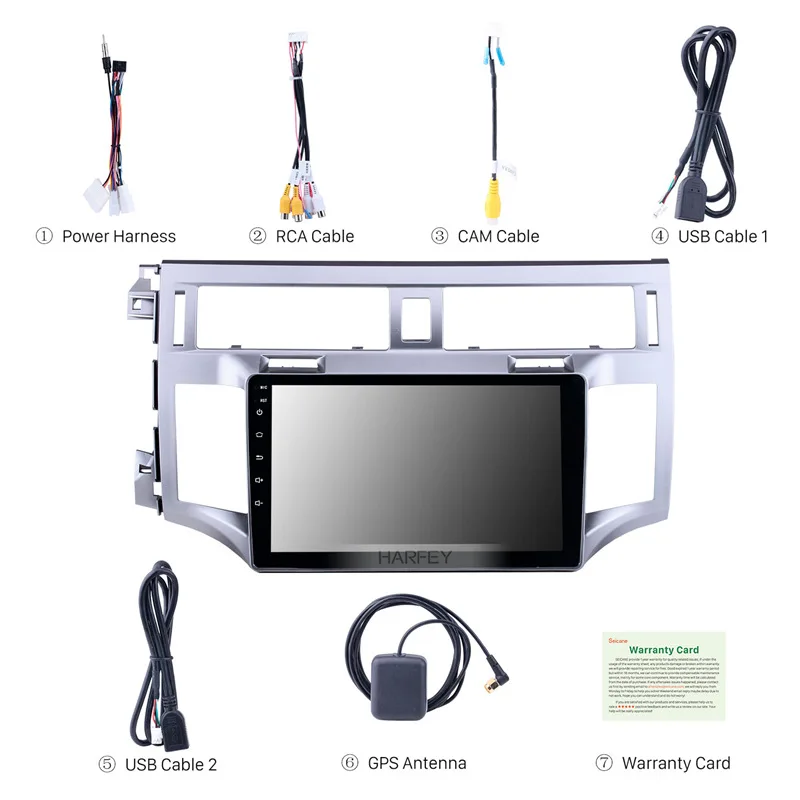 Cheap Harfey Android 8.1 Car multimedia Palyer For TOYOTA AVALON 2006 2007 2008 2009 2010 9" GPS Navigation Support DAB+ OBDII SWC 3