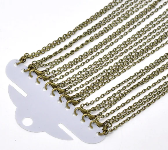 12 бронзовых тонов Омаров застежка звенья цепи ожерелья 16 &quot(B12919)|necklace with letter