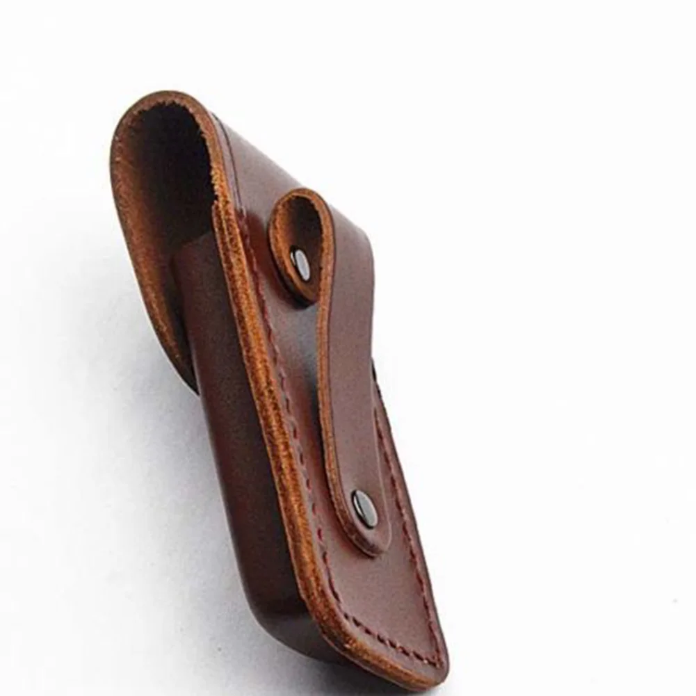 

Snap Fastener Hunt Holder Pocket Outdoor Camping Knife Sheath Artificial Leather Multi Tool Case Belt Loop Hiking Pouch Holster