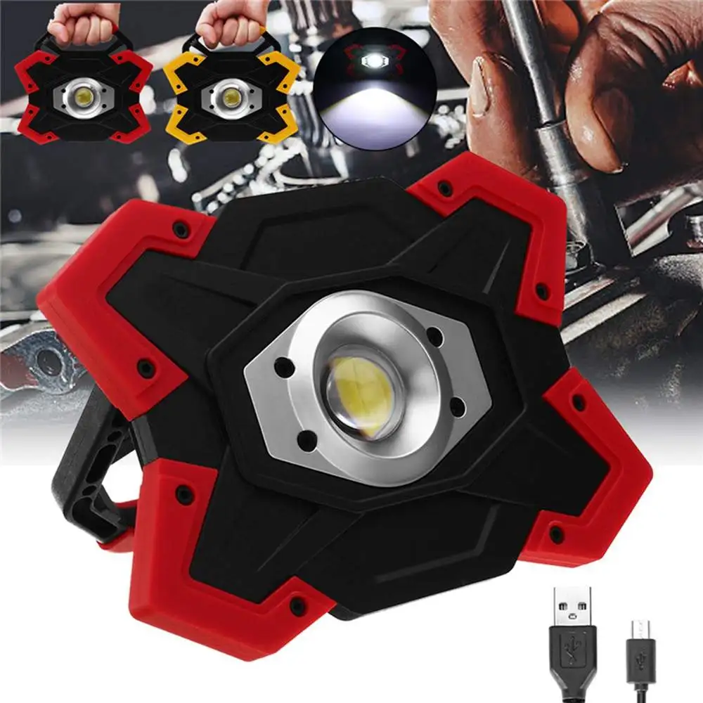 

15W Rechargeable Portable Lantern 1200 Lumen LED Work COB Light Three-speed Dimming Camping Light Powerbank With USB Outlet DC5V