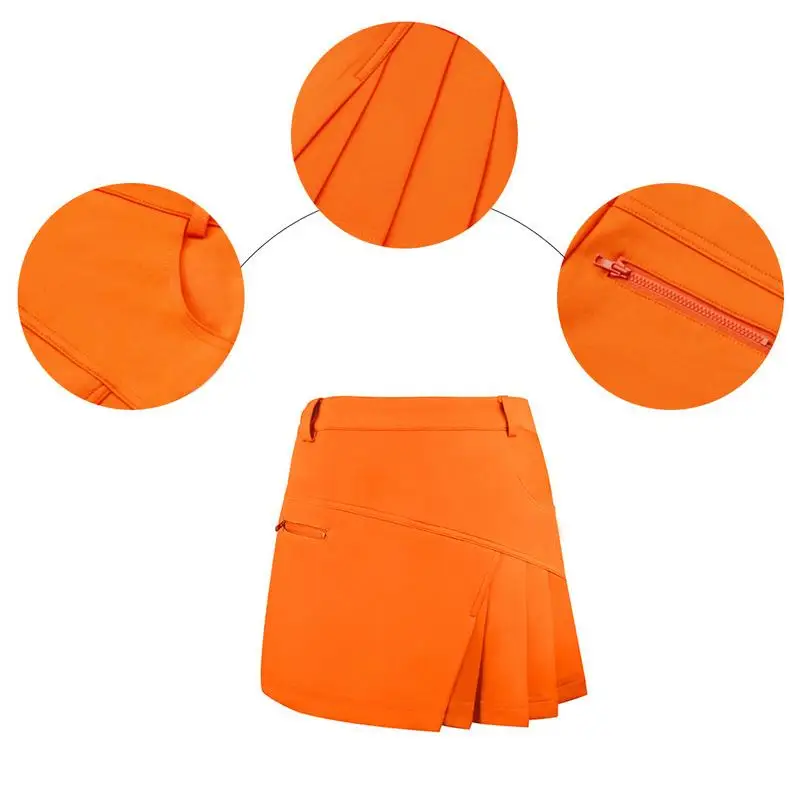 Новая женская юбка для гольфа для ракеток для бадминтона и тенниса женские спортивные элегантные полозоченные Броши теннисная юбка