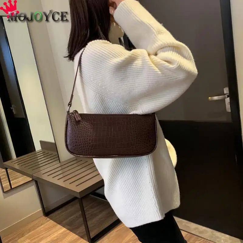خمر التمساح نمط أكياس Crossbody للنساء عارضة البسيطة الحلوى اللون حقيبة ساعي للفتيات رفرف بو الجلود حقائب كتف
