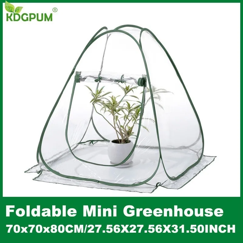 PVC Foldable Greenhouse Warm Room Invernaderos Para Huerto Mini Greenhouse Garden Cover Szklarnia Plant Cover 70x70x80CM