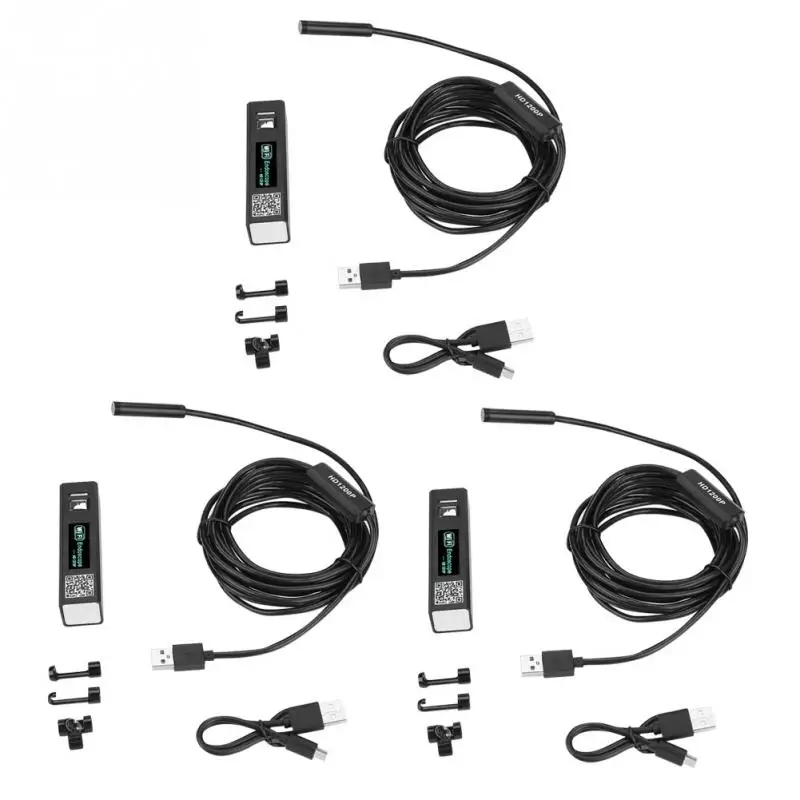 Инспекционная камера F150 1200P 8LED WiFi эндоскоп 2MP HD Бороскоп USB IP68 Водонепроницаемый