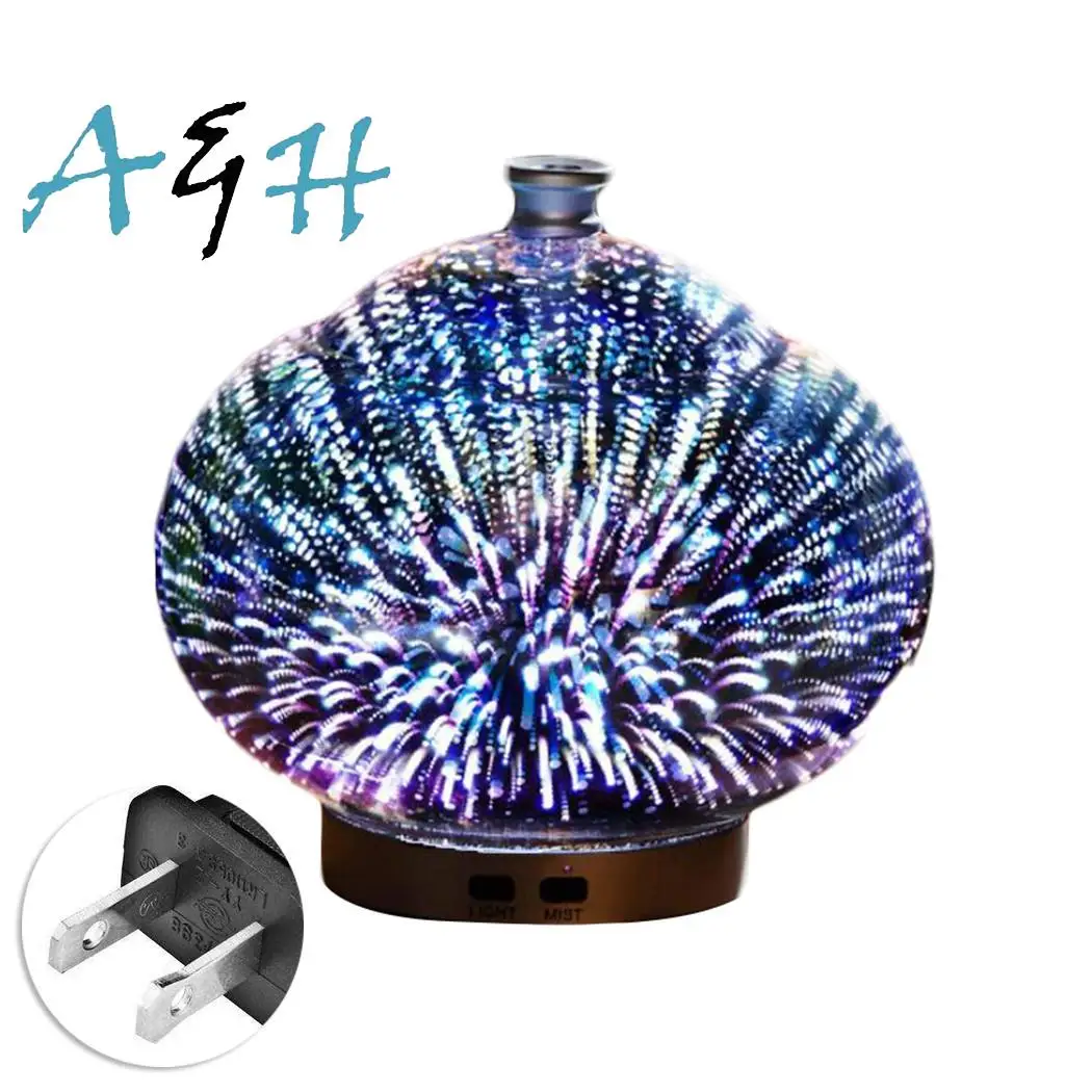 

Durable Ultrasonic Air Aroma Humidifier Air Home 1 Adapter Diffuser With Multilocor 100ml LED Lights 20-30ML/H
