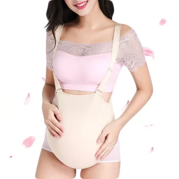 

Free Shipping 2000-3000g/pc Silicone Cloth Bag Belly Artificial Fake Belly For Crossdresser Actor False Pregnant Whole Sale