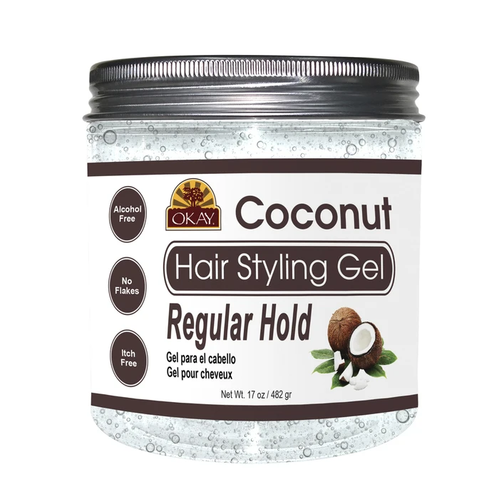Okay OKAY COCOG17 17 oz Coconut Hair Styling Gel Regular Holdin Creams