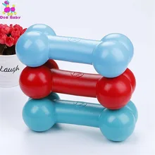 19cm Pet Durable Rubber Dog Bone Shape Chew Squeaker Toys Puppies Teeth Cleaning Medium And Large Dog Honden Speelgoed