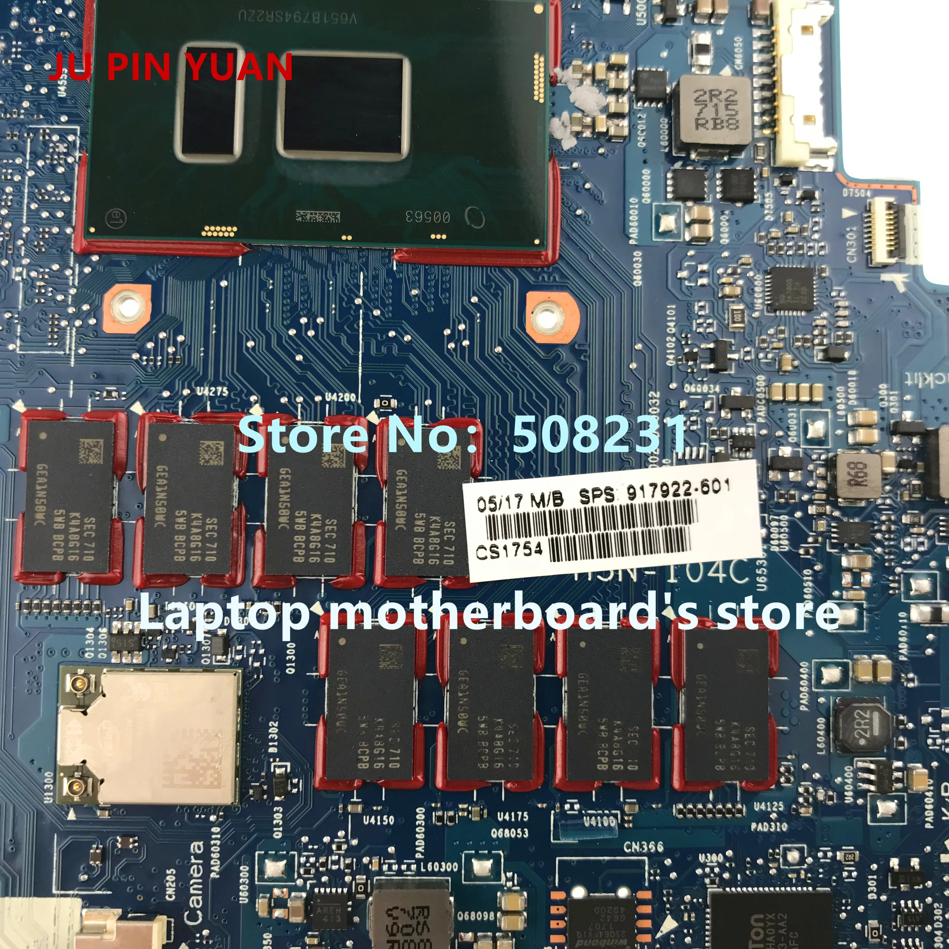 Материнская плата JU PIN YUAN 917922 601OLDMAN 6050A2848001 MB A01 для ноутбука HP EliteBook x360 1030 G2 ПК i5 7200U 8