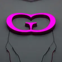 На заказ внешняя вывеска буквы Channel знак эпоксидная смола 3D светодиодные знаки