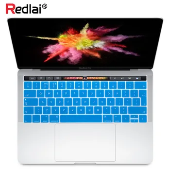 

EU English Silicone Skin Keyboard Cover For Newest MacBook Pro 13/15 inch with Touch Bar A1706/A1989/A1707/A1990 Keyboard Film