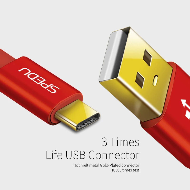 SPEDU USB نوع C كابل ل xiaomi redmi note 7 USB-C الهاتف المحمول سريع شحن نوع-C كابل لسامسونج غالاكسي s9 S8 زائد