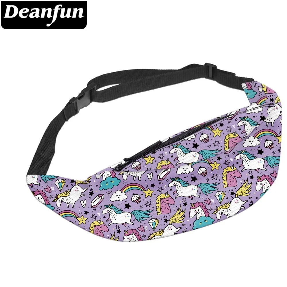 

Deanfun Waterproof Rainbow Unicorn Belt Fanny Pack Woman Waist Pack with Adjustable Strap for Outdoors Dropshipping YB-54